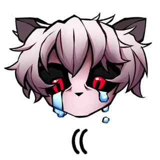 😭 kucing, sedih, anime, menangis, air mata, emosi telegram sticker