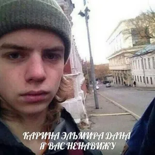 👿 КАРИНА ЭЛЬМИРА DANA Я ВАС НЕНАВИЖУ telegram sticker