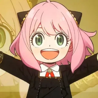 ❤️ Anya Forger Spy x Family Anime, Spy x Family, Anya Forger, Mignon, Dessin animé, Personnage telegram sticker
