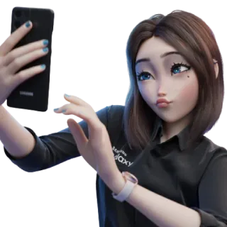 Samsung Girl (@stickerssave) telegram stickers