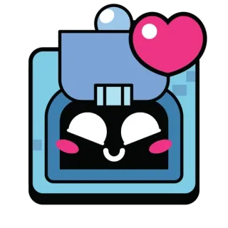 🌟 hoạt hình, dễ thương, trái tim, mặt, hộp, tình yêu telegram sticker