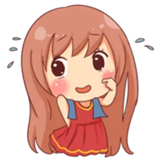 😅 ちび, カートゥーン, 女の子, 可愛い, アニメ, マンガ, ステッカー telegram sticker