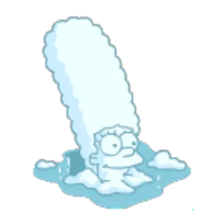 ☃️ Marge Simpson The Simpsons cartoon, simpsons, marge simpson, ice, frozen telegram sticker