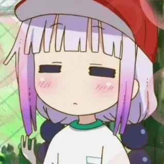 😑 Kanna Kamui Miss Kobayashi's Dragon Maid อนิเมะ, คันนะคามุย, สาวใช้มังกร, น่ารัก, คาวาอิ, การ์ตูน telegram sticker
