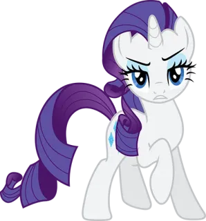 😠 Rarity My Little Pony Пони, Мультфильм, Животное, Единорог, Рарити telegram sticker