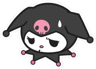 😣 Kuromi Kuromi, Sanrio, fofo, adesivo, desenho animado telegram sticker