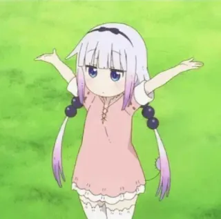 🍮 Kanna Kamui Miss Kobayashi's Dragon Maid Anime, Dragon, Mignon, Kanna, Miss Kobayashi's Dragon Maid, Personnage, Fille telegram sticker