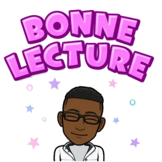 😊 BONNE LECTURE 読書, bitmoji, 星, テキスト, フランス語, bonne lecture, 本, 文学 telegram sticker