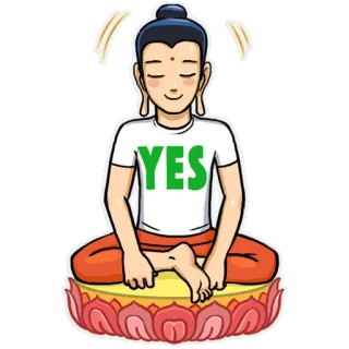 😀 Buddha YES Boeddha, Meditatie, Spiritueel, Yoga, Vrede telegram sticker