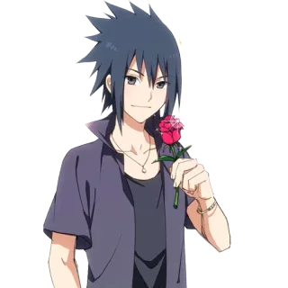 🌺 Sasuke Naruto Anime, Naruto, Sasuke, Personaggio, Cartone animato, Animazione giapponese telegram sticker
