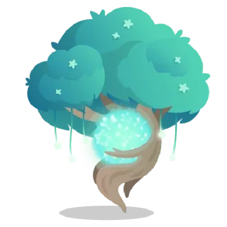 🌳 boom, natuur, licht, magie, fantasie, plant telegram sticker