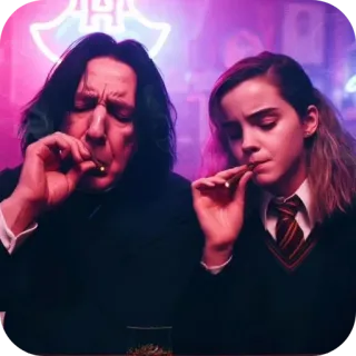 🌬 Severus Snape Harry Potter smoking, characters, fantasy, movie, harry potter telegram sticker
