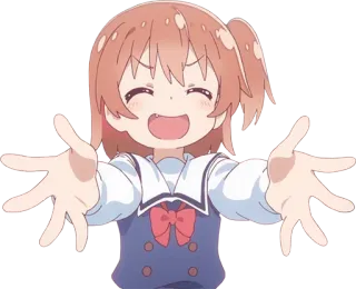 ☺️ アニメ, 女の子, 笑顔, 幸せ, 漫画 telegram sticker