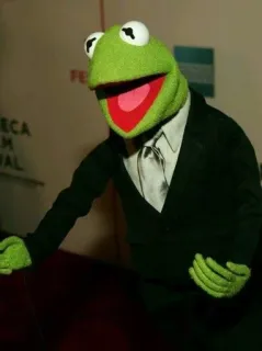 🌟 Kermit the Frog Kermit, Muppet, Frosch, Grün, Charakter, Jim Henson whatsapp sticker