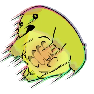 👊 doge, meme, hund, gelb, glitch art, lustig telegram sticker