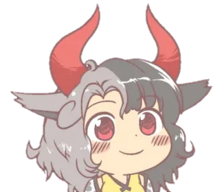 🙂 anime, cartoon, horns, demon, cute, kawaii telegram sticker