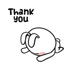 🙏 Thank you gracias, conejo, lindo, animal, dibujos animados whatsapp sticker