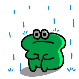 💬 лягушка, животное, зеленый, мультфильм, милый whatsapp sticker