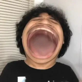 😬 boca larga, engraçado, distorção facial, meme, exagerado, humor, estranho telegram sticker