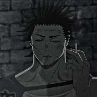 🖇️ Yami Sukehiro Black Clover Аниме, Чёрный клевер, Ями, Ями Сукэхиро, Манга, Сигарета, Курение telegram sticker