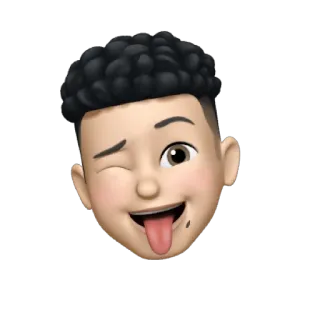 😜 emoji, face, wink, tongue, cartoon telegram sticker