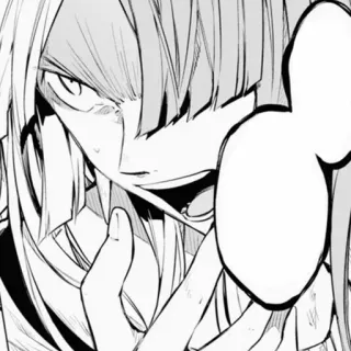 🥀 Anime, Mangá, Expressão, Monocromático telegram sticker
