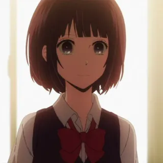 🔖 Anime, Mädchen, Schuluniform, süß, Porträt, Cartoon, weiblich, Teenager telegram sticker