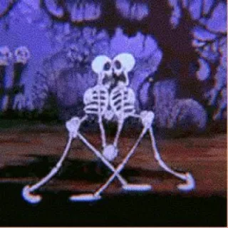 🦴 骸骨, 愛, ハロウィン, 死, 骨 telegram sticker
