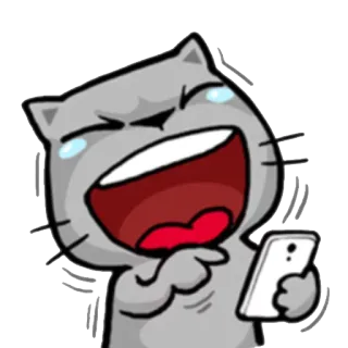 😂 Katze, lachen, weinen, Emoji, Meme, Handy, Smartphone telegram sticker