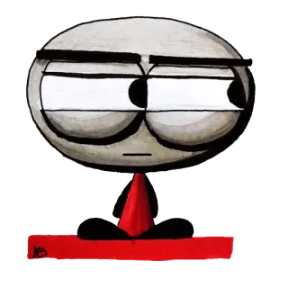 😐 cartoon, character, illustration, sticker, design telegram sticker