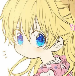 🎀 อนิเมะ, ผู้หญิง, น่ารัก, ผมบลอนด์, ภาพประกอบ, มังงะ telegram sticker