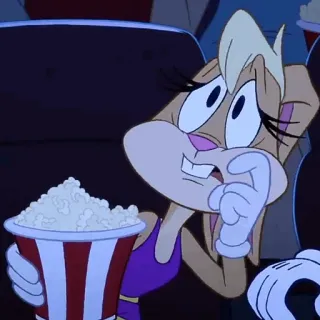 🥕 Lola Bunny Space Jam Lola Bunny, Space Jam, Looney Tunes, Dibujo animado, Conejo, Palomitas telegram sticker