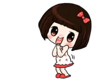 🙏 süß, kawaii, Mädchen, Cartoon, Anime, Chibi, lieb telegram sticker