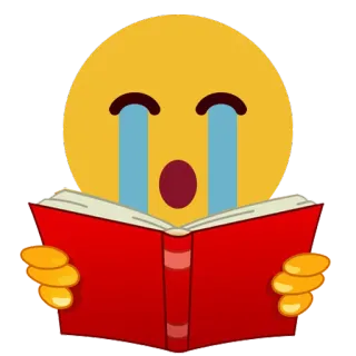 📔 Emoji, llorando, libro, leyendo, lágrimas, emocional, triste telegram sticker