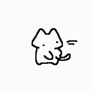 🕴 cat, sticker, cute, simple, drawing telegram sticker