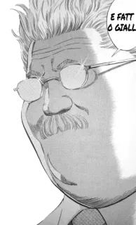 👿 E FATTO O GIALLO old man, glasses, italian, manga telegram sticker