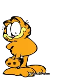 💐 Garfield 漫画, 猫, ユーモア, ガーフィールド, オレンジ色の猫 telegram sticker