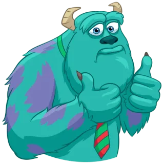 👍 Sully Monsters, Inc. sully, monster ag, monster, daumen hoch, disney, pixar telegram sticker