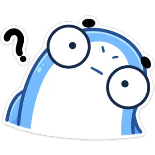 ❓ ponto de interrogação, confuso, personagem, adesivo telegram sticker