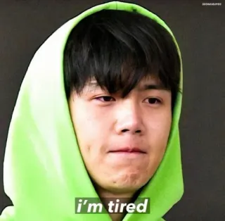 😪 i'm tired fatigué, épuisé, triste, déprimé telegram sticker