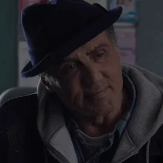 🥀 Sylvester Stallone actor, man, hat, portrait telegram sticker