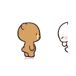 🤗 くま, ミルク, モカ, かわいい, 愛, マンガ whatsapp sticker