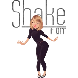 💃 Taylor Swift Shake It Off Pop star, Musique, Danse, Chanson, Dessin animé telegram sticker