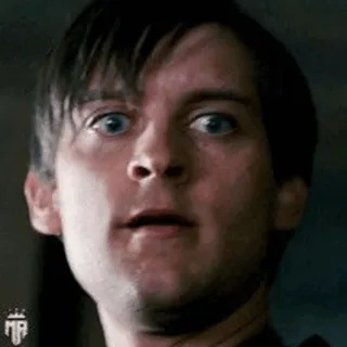 🕷 Peter Parker Spider-Man Meme, sorprendido, impactado, Tobey Maguire, Spider-Man telegram sticker