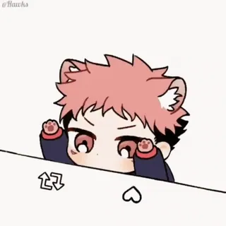 ❤️ Anime, Kawaii, Schattig, Personage, Kattenoren telegram sticker