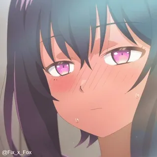 😏 @Fix_x_Fox anime, woman, girl, cartoon, illustration telegram sticker