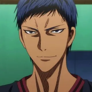 🎭 Aomine Daiki Kuroko no Basket Anime, Mangá, Basquete, Aomine, Sorrisinho telegram sticker