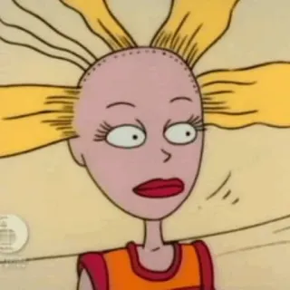⚡️ Angelica Pickles Rugrats desenho animado, Nickelodeon, anos 90, personagem, menina, cabelo loiro, Angelica telegram sticker