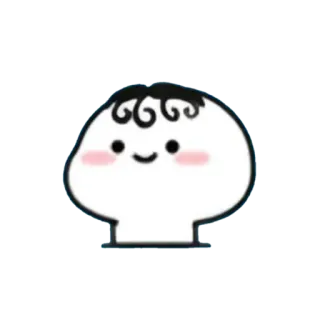 🪃 dễ thương, kawaii, hoạt hình, nhân vật, trắng, cười telegram sticker