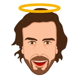 😇 Person, Heiligenschein, Cartoon, Kopf, Sticker telegram sticker
